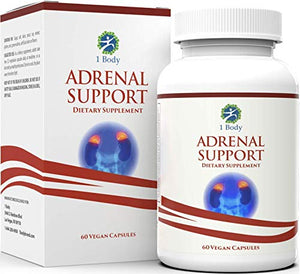 Adrenal Support Ashwagandha Capsules - Cortisol Manager - A Supplement containing Rhodiola Rosea, Vitamin B12, B5, B6, Magnesium, Ginger Root Extract, Schizandra Berry, Ashwaganda - Vegetarian