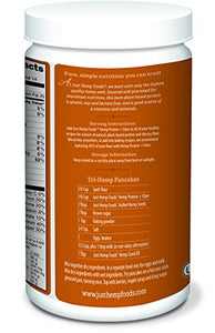 Just Hemp Foods Hemp Protein Powder Plus Fiber, Non-GMO Verified with 11g of Protein & 11g of Fiber per Serving, 16 oz - Packaging May Vary