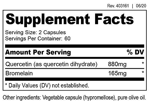 VitaDirect Quercetin 880mg, 120 Capsules - 60 Servings