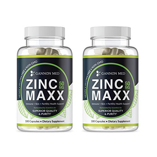 Zinc Maxx - Maximum Zinc Gluconate 50mg per Dose - High Potency & Absorbance - Gentle On Stomach - Immune Support Supplement for Men & Women - Antioxidant - Vegan - Non-GMO - 100 Day Supply - 2 Pack