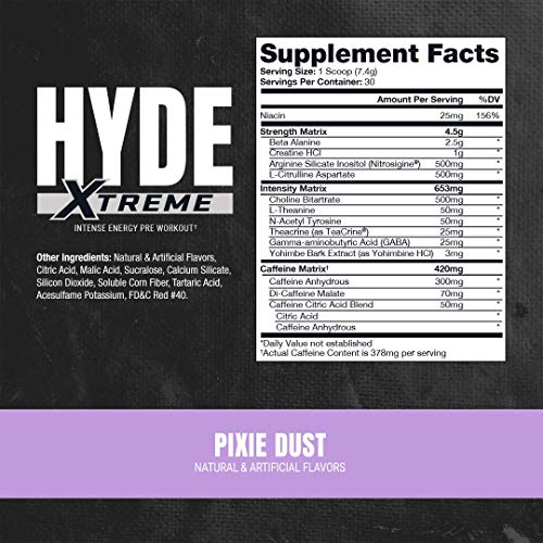 ProSupps® Mr. Hyde® Xtreme (Former NitroX) Pre-Workout Powder Energy Drink - Intense Sustained Energy, Pumps & Focus with Beta Alanine, Creatine & Nitrosigine, (30 Servings, Pixie Dust)