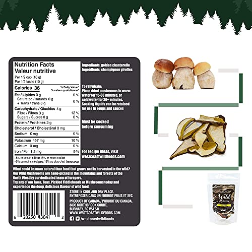 West Coast Wild Foods | Dried Wild Mushrooms (Porcini, 0.70oz - 20g)