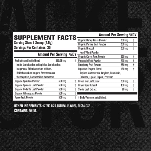 Green Surge Green Superfood Powder Supplement - Keto Friendly Greens Drink w/Spirulina, Wheat & Barley Grass, Organic Greens - Green Tea Extract, Probiotics & Digestive Enzymes - Lemon Lime - 30sv
