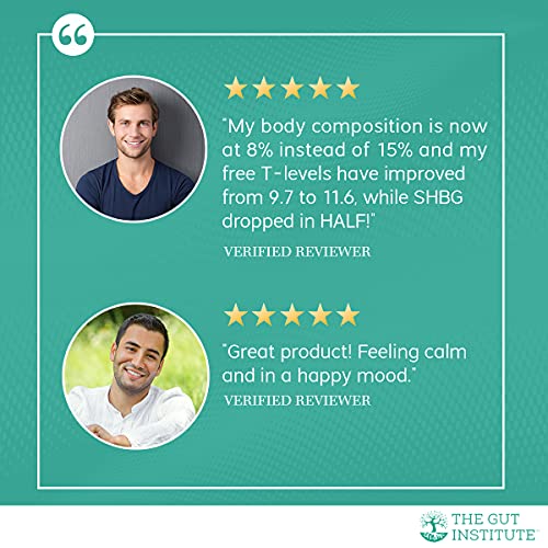 The Gut Institute Dragon Mojo Adaptogenic Formula - Natural Calm, Stress Relief and Focus Support Capsules with Tribulus, Horny Goat Weed, Tongkat Ali and More - 30-Day Supply - Made in The USA