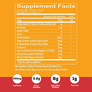 Redcon1 Total War - Pre Workout, 30 Servings, Boost Energy, Increase Endurance and Focus, Beta-Alanine, Caffeine (Orange Crush)