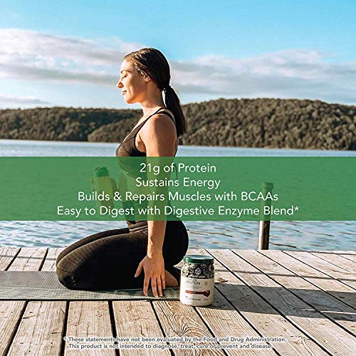Vegan Protein Powder from PlantFusion, Plant Based Protein Powder w/ BCAAs + Dig Enzymes, Clean Protein; Dairy Free, Gluten Free, Vanilla, 12 Single