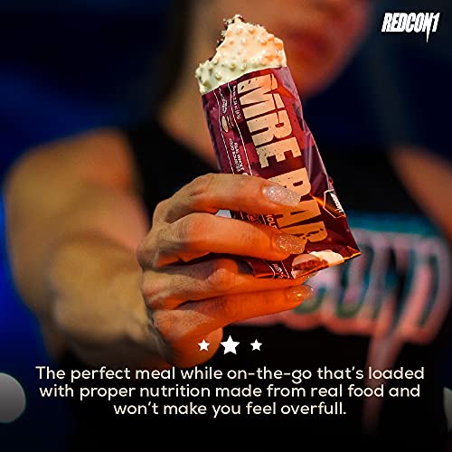 Redcon1 MRE Bar - Meal Replacement Protein Bar (1 Box / 12 Bars), Real Whole Food Sourced Protein, Real Food Taste, 20G Protein (Red Velvet Cake)