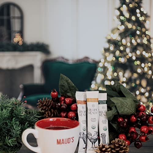 Recipe Ready Instant Organic Beef Bone Broth Packets, 10ct. Solar Energy Produced Single Serve Beef Broth & Bone Broth Soup - 100% Natural Organic Bone Broth Protein Powder, Bone Broth Collagen