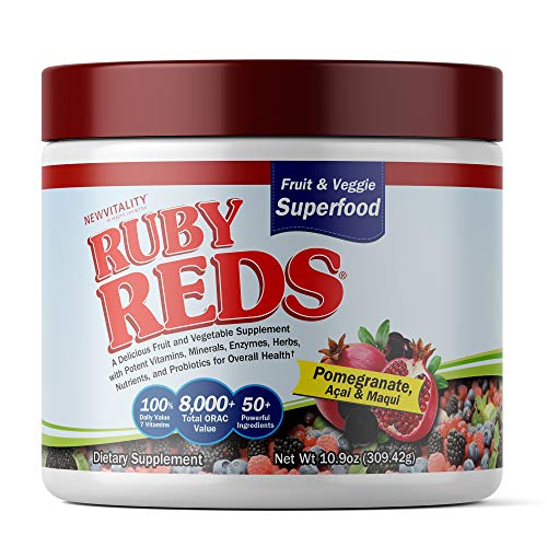 Ruby Reds | Delicious Reds Powder Fruit & Vegetable Supplement with Potent Vitamins, Minerals, Enzymes, Herbs, Nutrients and Probiotics for Overall Health 11 oz. (30 Servings)