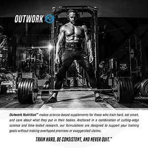 Outwork Nutrition Pre-Workout Supplement with Nootropics - Energy & Mental Focus for Better Workouts - Backed by Science (Blue Raspberry, 226 Grams)