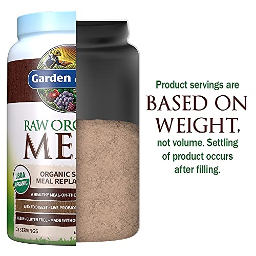 Garden of Life Raw Organic Meal Replacement Shakes for Weight Loss - Chocolate Plant Based Protein Powder, Pea Protein, Sprouts, Greens, Dairy Free All in One Shake for Women and Men, 28 Servings