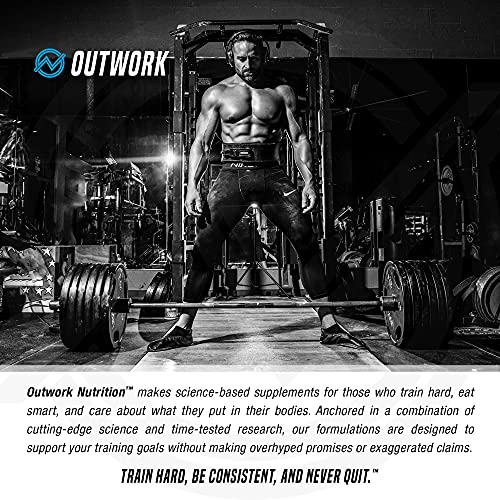 Outwork Nutrition Pre-Workout Supplement with Nootropics - Energy & Mental Focus for Better Workouts - Backed by Science (Strawberry Lemonade, 226 Grams)