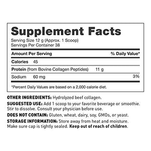 Collagen Peptides Protein Powder Unflavored by Dr. Amy Myers (16 oz) - Grass-Fed Collagen Protein Powder, Non-GMO, Gluten Free, Keto Friendly - Supports Hair, Skin, Nails, Bone & Joint Health