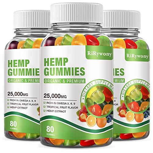 (3 Packs) High Potency Best Hemp Gummies Inflammation Stress Relief Better Sleep Cbdmd Cbdfx CBS CDB Gummies - Low Sugar Candy