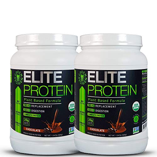 Organic Protein Powder - 25 Grams of Pea and Hemp Protein,14 Servings - Meal Replacement Shake, Plant Based, USDA Organic, Non-GMO, Dairy-Free, Vegan, Bundle - Chocolate - Pack of 2