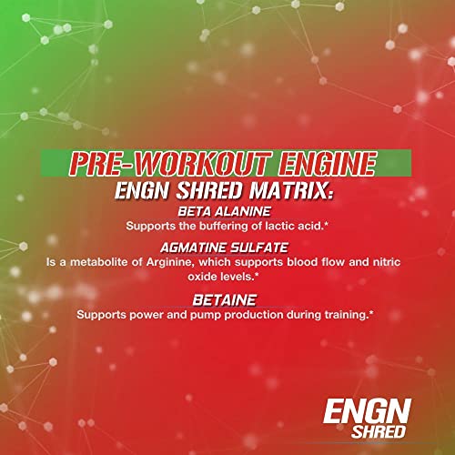 Evlution Nutrition ENGN Shred Pre Workout Powder, Energy, 30 Servings (Cherry Limeade)