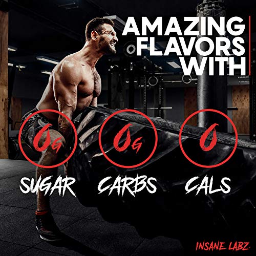 Insane Labz Hellboy Edition, High Stimulant Pre Workout Powder and NO Booster with Beta Alanine, L Citrulline, and Caffeine, Boosts Focus, Energy, Endurance, Nitric Oxide Levels, 35 Srvgs (Lemonade)