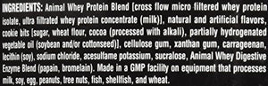 Animal Whey Isolate Whey Protein Powder, Isolate Loaded for Post Workout and Recovery, Cookies & Cream, Cookies & Cream, 4 Pound, 64 Oz