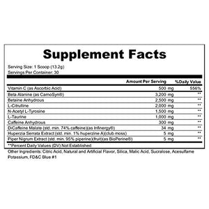 Bare Performance Nutrition, Flight Pre Workout, Energy, Focus & Endurance, Formulated with Caffeine Anhydrous, DiCaffeine Malate, N-Acetyl Tyrosine (30 Servings, Blue Raspberry)