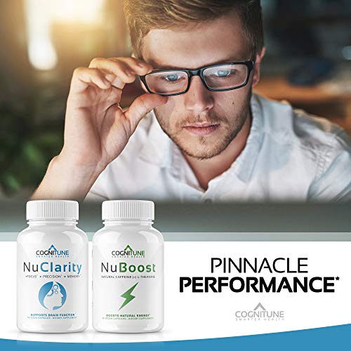 NuClarity - Premium Nootropic Brain Supplement - Focus, Energy, Memory Booster - Mental Clarity & Cognitive Support - Ginkgo Biloba, Bacopa Monnieri, Alpha-GPC, Phosphatidylserine, Rhodiola Rosea