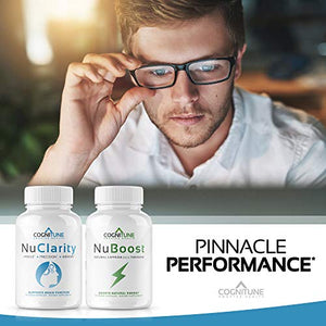 NuClarity - Premium Nootropic Brain Supplement - Focus, Energy, Memory Booster - Mental Clarity & Cognitive Support - Ginkgo Biloba, Bacopa Monnieri, Alpha-GPC, Phosphatidylserine, Rhodiola Rosea