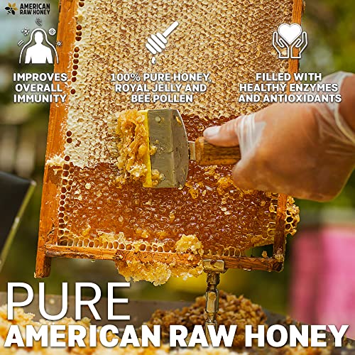 American Raw Honey - Raw Whipped Honey from Utah, 100% Pure Creamed Honey, Fresh from the Hive, Spreadable - Gluten Free, Unpasteurized, No Additives or Preservatives (10 oz. / 283g)