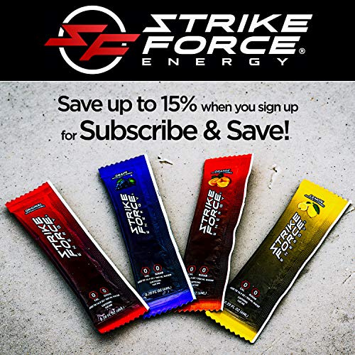 Strike Force Energy Drink Mix - Grape Flavor - Natural Tasting Caffeine Drink - Turn Any Drink into a Healthy Energy Drink - Zero Calories, Keto Friendly, Sugar Free, Pre Workout (10 Liquid Packs)