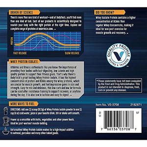Whey Protein Isolate Powder with 25 Grams of Protein per Serving, BCAA's Ideal for Post Workout Muscle Building and Growth, Contains Milk and Soy, Peanut Butter (1.5 Pounds) by BodyTech