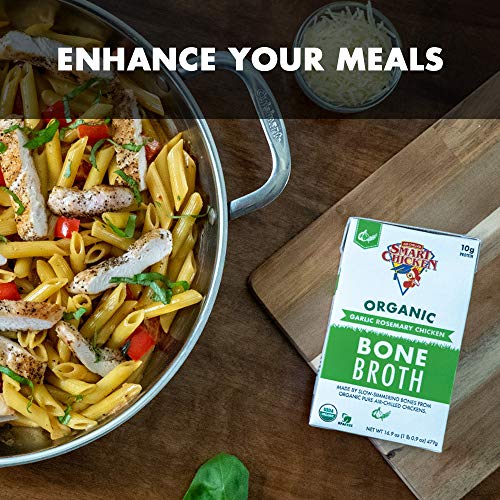 Smart Chicken Organic Chicken Broth (Garlic Rosemary, 16.9 Ounce (Pack of 6))