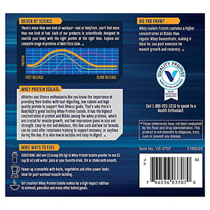 Whey Protein Isolate Powder with 25 Grams of Protein per Serving, BCAA's Ideal for Post Workout Muscle Building and Growth, Contains Milk and Soy, Salted Caramel (1.5 Pounds) by BodyTech
