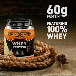 Body Fortress Super Advanced Whey Protein Powder, Banana Creme Flavored, Gluten Free, 2 Lb