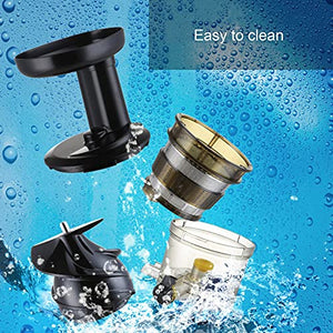 Slow Juicer Masticating Cold Pressed Juicer Machines Vegetable And Fruit, Electric Juicer Machines Easy To Clean, Quiet Motor & Reverse Function