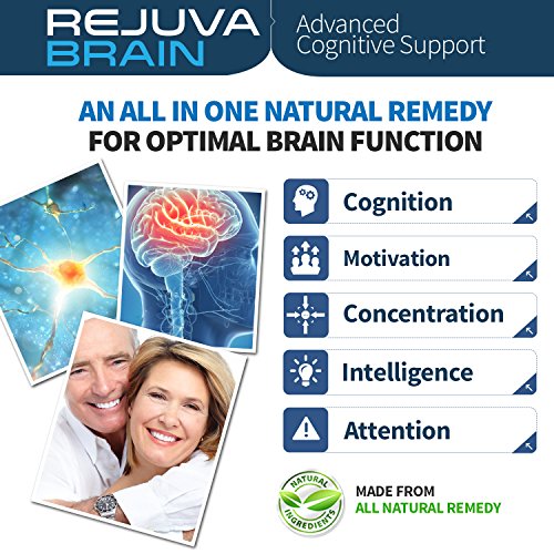Rejuva Brain- Advanced Cognitive Support- Enriched w/L-Glutamine & Bacopa Monnieri to Support Cognitive Health and Ability