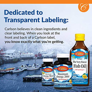 Carlson - Salmon Oil Complete, 700 mg Omega-3s + Astaxanthin, Circulation Support, Brain Function & Joint Health, Norwegian, 120 Softgels
