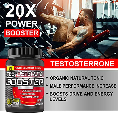 Testosterone Booster for Men, 2Pack Tribulus Terrestris Capsules Maximizes Muscle, Boost Vitality and Stamina Training