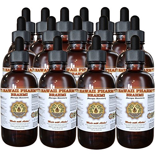 Brahmi Liquid Extract, Brahmi Liquid (Bacopa Monnieri) Tincture Supplement 15x4 oz