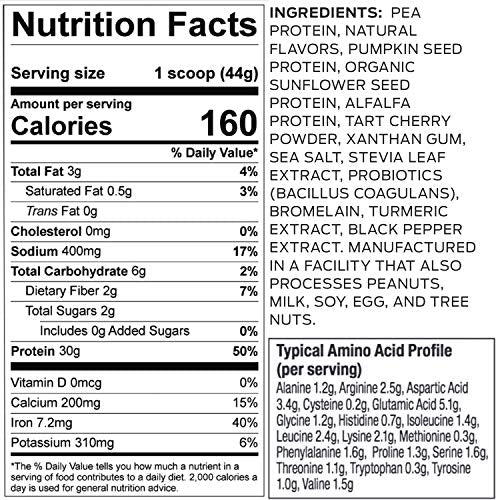 Vega Sport Premium Protein Powder, Vanilla, Vegan, 30g Plant Based Protein, 5g BCAAs, Low Carb, Keto, Dairy Free, Gluten Free, Non GMO, Pea Protein for Women and Men, 4.1 Pounds (45 Servings)