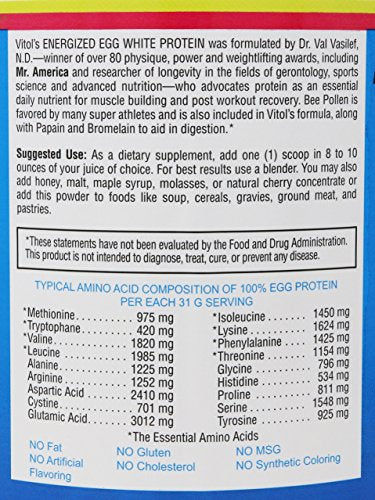 Vitol 100% Egg White Protein Vanilla (Large)