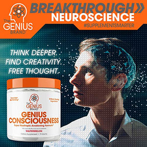 Genius Consciousness - Super Nootropic Brain Booster Supplement - Enhance Focus, Boost Concentration & Improve Memory | Mind Enhancement with Alpha GPC & Lions Mane Mushroom for Neuro Energy & IQ