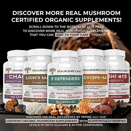 Real Mushrooms Turkey Tail Mushroom Supplements for Immune Support, Wellness, & Vitality | Vegan, Non-GMO Turkey Tail Capsules (90 Capsules / 45 Day Supply)