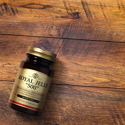 Solgar Royal Jelly "500", 60 Softgels - Nutritional Well Being - Natural Source of Vitamins, Minerals, Amino Acids, Proteins & Carbohydrates - Gluten Free, Dairy Free - 60 Servings