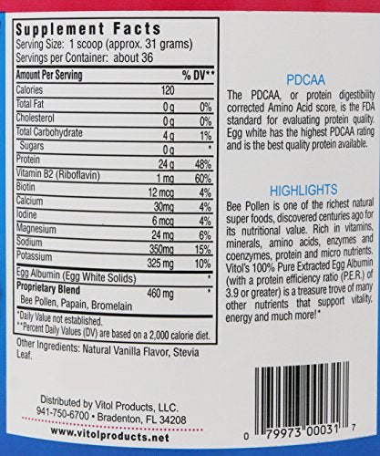 Vitol 100% Egg White Protein Vanilla (Large)