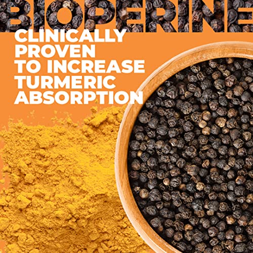 Turmeric Curcumin Quercetin with Bromelain and BioPerine Supplement - Balance and Support for Immune System and Inflammation. Occasional Joint Discomfort Relief. 60 Vegan Capsules for Adults