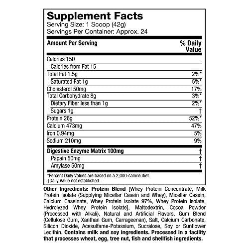 Whey Protein Powder | MuscleTech Phase8 Whey Protein | Sustained-Release 8-Hour Protein Shakes for Men & Women | 26g of Protein + 5.6g of BCAA | Muscle Builder | Chocolate, 2.2 lbs (24 Servings)