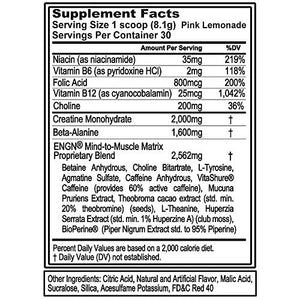 Evlution Nutrition ENGN Pre-Workout, Pikatropin-Free, 30 Servings, Intense Pre-Workout Powder for Increased Energy, Power, and Focus (Pink Lemonade)