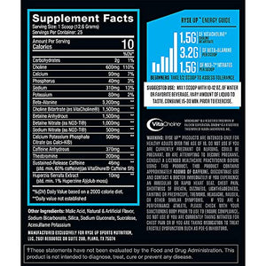 Ryse PRE Workout | Ryse Up Supplements | Fuel Your Greatness™ | Energy, Endurance, Focus, Next Level Pump, Citruline, Taurine, Arginine, CarnoSyn® Beta Alanine, 20 Servings (Tiger's Blood)