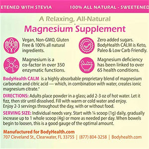 BodyHealth Calm (Berry Lemon 12oz), Relaxation Supplement That Helps Restore Healthy Magnesium Levels, Provides Calcium-Magnesium Balance, and Supports The Body’s Natural Response to Stress