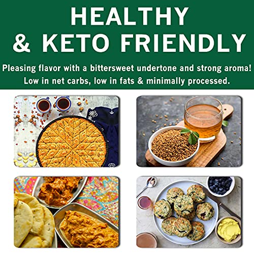 SPICES VILLAGE Fenugreek Seeds [8 oz] - Fenugreek Seeds for Hair Growth, All Natural Dried Indian Methi Seed for Cooking - Kosher Certified, Gluten Free, Resealable Bulk Bag