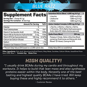 PMD Sports CG5 - Premium Creatine and L-Glutamine Powder (60 Servings) & PMD Sports BCAA Stim Free Amino Acids for Enhanced Recovery – Blue Razz (30 Servings)