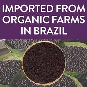 Organic ACAI Powder (Freeze-Dried) | 2oz Resealable Kraft Bag | 100% Raw Superfood Berry From Brazil | by FGO